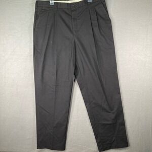 Cintas ComforFlex Solomon Mens‎ Black Pleated Dress Pants 38x32 Uniform